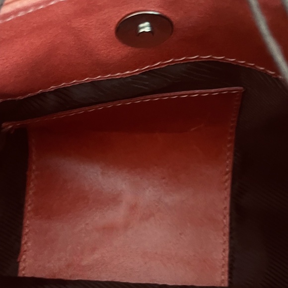 FIORENZO CASTILLI Firenze  Italy-made peach leather shoulder bag - Picture 6 of 8